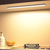 Ylatoial Luz de Armario Recargable con Sensor Movimiento, 41CM 3000K Regulable Lampara LED Adhesiva, Luz Nocturna para Cocina