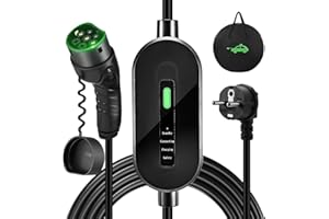 EVJUICION Caricatore per Auto Elettrico tipo 2 16A Cavo di Ricarica EV 3,6 kW Portatile, Caricabatterie EV Tipo 2 Veloce, IP67 Impermeabile, IEC 62196-2 (10M)