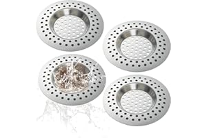 Cozy Inviting 4 Stück Abflusssieb, Löcher Waschbecken Sieb, Edelstahl Abflusssieb Küchenspüle, Geeignet Für 7,5 cm Abflussanschluss Waschbecken Siebeinsatz