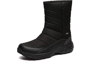 TLOLA Winterstiefel Herren Wasserdicht Warm Gefüttert Schneestiefel Leicht Wanderschuhe Trekkingschuhe Rutschfest Arbeiten Ski Outdoor Boots