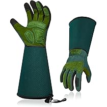 LTG - Guanti Lunghi Da Giardinaggio Da Donna, In Pelle, Resistenza Alla
