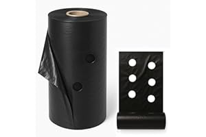 MAKA CHANGE YOUR LIFE QUALITY Maka Telo Nero Pacciamatura Orto Anti Erbacce Forato o Senza Fori Giardino Pacciamante Anti-UV Permeabile all'Acqua Polietilene Spessore Film 5 Micron Cartone (1.10x50 Metri, Forato 40x25 cm)