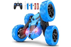 cosone Remote Control Car RC Cars for Kids Toys Rechargeable 360° Rotating 2.4Ghz RC Stunt Car for Kids Birthday Gift for 6+ Years Old Boy Gift Ideas(Blue-N)