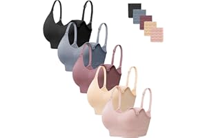 HBselect Ensemble de Cinq Soutiens-Gorge de maternité sans Coutures, adaptés à l'allaitement et au Sommeil, Confortables et Respirants, avec Clips d'extension Assortis