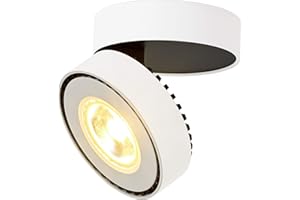Dr.lazy Interior 12W LED Lámpara de techo, foco montado en superficie focos, luz interior empotrada, 10x10x6cm (Blanco-3000K)