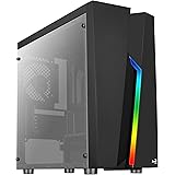 Aerocool Bolt Mini MATX RGB PC Gaming Case, MATX & Mini-ITX, Full Tempered Glass Side Panel, RGB LED Strip Included, 13 Light