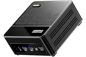 ‎AOOSTAR AOOSTAR GEM12+ 8845HS Mini PC, Schwarz Mini Gaming PC Ryzen 7 PRO 8845HS(8C/16T, bis zu 5.1Ghz), 32GB DDR5 RAM 1TB PCIE4.0 SSD Mini Computer 4K 4-Display/OCULINK/HD2.1/DP1.4/2*USB4/WiFi6/2*2,5G RJ45