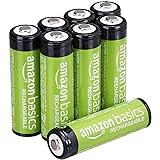 Amazon Basics - Batterie AA ricaricabili, pre-caricate, NiMh, confezione da 8 (l’aspetto potrebbe variare dall’immagine)