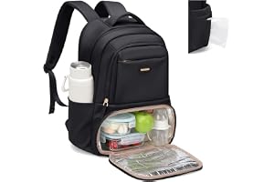 GOLF SUPAGS Bärbar Lunchryggsäck, 16 tums laptopryggsäck, termisk ryggsäck med lunchfack, för skola, kontor, picknick och res