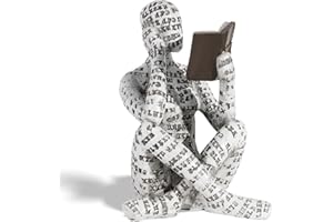 ZDNT Lesende Frau,Figur Deko für Regal,Lesende Frau Figur,Denker Stil Lesefiguren Statue,Bücherwurm-Skulptur,Skulpturen,Lesende Dame,Innovative Dame,Für Schlafzimmer,Regal,Schreibtisch,Büro ((A))