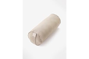 Yogamatters Hemp Buckwheat Bolster | Eco Friendly | Removable Cover | Yoga Bolster Cushion for Restorative Yoga and Meditation