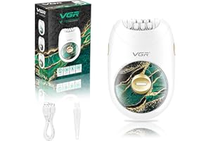 ‎VGR VGR 706 Epilator for Women, Portable Wireless Electric Hair Remover for Legs, Armpits, Back, Full Body, Hair Removal with 18 Tweezers System, 2 Speeds, Quiet Design, Green