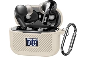 Silikonowe etui do TOZO T20, MOWYEOK Przenośne, odporne na zarysowania i uderzenia, miękkie silikonowe etui, kompatybilne z bezprzewodową ładowarką do słuchawek TOZO T20, z przodu widoczna LED, z