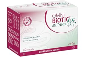 OMNi BiOTiC METAtox | 30 sobres | 9 cepas bacterianas | 15 mil millones de bacterias por dosis diaria | Polvo | Vegano | Para uso diario | Con bacterias para la flora intestinal