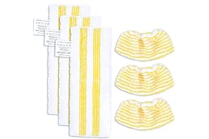 KEEPOW Mikrofaser-Tuchset Kompatibel für Kärcher Dampfreiniger EasyFix SC 2, SC 3, SC 4, SC 5 ，Neues Set mit 3 Bodendüse- und 3 Handdüse
