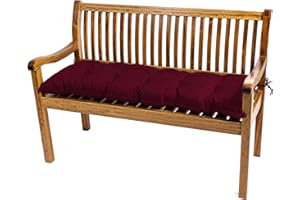 ‎TEXDEKO TexDeko® Garden Gartenbank-Auflage 150 x 50 x 8cm wasserabweisend UV - beständig mit Oeko-TEX Zertifikat gesteppt Bankpolster Bankkissen Polsterauflage Sitzpolster Bankauflage Sitzkissen (Bordeaux)