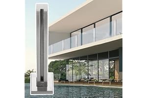 MPFYRCOJ Montanti per balaustra in Vetro Palo per Sistema di ringhiera in Vetro per Balcone, Morsetto per balaustra in Vetro in Acciaio Inossidabile Quadrato, Kit parapetto in Vetro di Sicurezza per