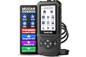 mucar CDE900 Diagnosi Auto OBD2 Auto Diagnostica abbonabile 4 Sistemi obd2 Diagnostica professionale in italiano Streaming dati in diretta Ricerca DTC