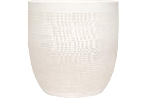 Creative Co-op Pot de Fleurs Rond Blanc 30,5 cm