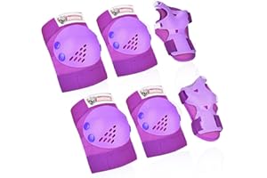 RUNDONG Youth/Kids Knee Pads Elbow Pad Wrist Guards Protective Gear Set for 3-15 Years Child Roller Skates Skateboard Inline Rollerblading Cycling BMX Bike Skating Scooter Riding and Other Outdoor Sports