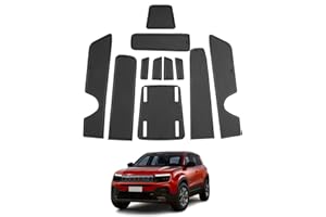 SHAOHAO tappetini Compatibile con Jeep Avenger 2023 2024 2025 Anti-polvere antiscivolo Supporto tazza interno Tappetini tappetini in gomma, per console centrale antiscivolo accessori jeep avenger nero