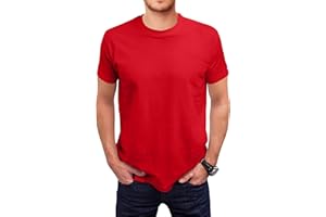 Love My Fashions Men's Round Neck Short Sleeves Plain T-Shirt