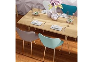 Rcynview Sedie Sala da Pranzo 4Pezzi,Sedie Cucina Moderne con Gambe in Metallo,Sedia Polipropilene Senza Braccia di Design per il Massimo Comfort,da Esterno per Soggiorno, Colore misto Stile 1