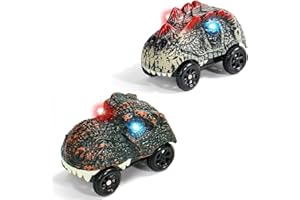 Jouet Enfant 2 3 4 Ans Garçon Dinosaure Jouet Voiture Compatible avec Circuit Voiture, TONZE Cars Cadeau Enfant 2 3 4 Ans(2 Pièces)