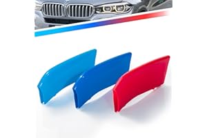 AUTOXPRESS MOTORS GROUP Kidney Grille Insert Clips 3pcs - Car Front Grill Mesh M-Sport Covers, Grille Insert Trims Strips, ABS Snap-on Front Grill Trim for B-M-W F15 X5 2014-2018 (7 Slats)