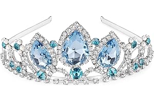 AROWRO Kristall krone für Mädchen Damen Rapunzel Tiara Prinzessin Krone Tangled Kostüm Zubehör für Halloween Cosplay Braut Hochzeit Prom Feiern Geburtstag Geschenke