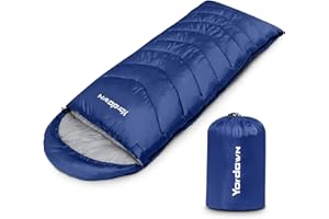 Yordawn Saco de Dormir Adulto Niños Ultraligero y Compacto, Saco Dormir Ligero Camping 4 Estaciones Sacos de Dormir Invierno Verano, Sleeping Bag Saco Cama Impermeable para Viajes Senderismo