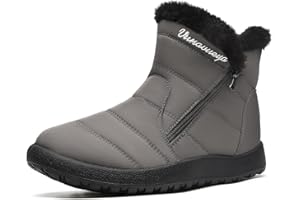 Vunavueya Winterstiefel Damen Warm gefütterte Winterschuhe Schneestiefel Winter Schlupfstiefel Kurzschaft Stiefel Boots Schuhe gr.35-42