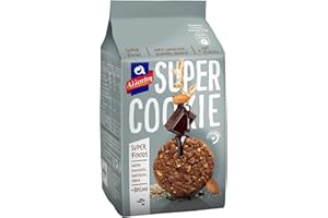 ALATINI Allatini Super Cookies: Premium Dark Chocolate Cookies Enriched with Almonds, Quinoa Seeds & Oat Flakes - 180g