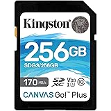 Kingston SDG3/256GB Scheda di Memoria SD (256GB SDXC Canvas Go Plus 170R C10 UHS-I U3 V30)