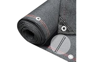 VOUNOT® Zaunblende 1.8×20m, Sichtschutz Zaun 230 g/m² HDPE Schattiernetz, Windschutz UV-resistent Reißfest, mit Löcher und Kabelbinder, Anthrazit