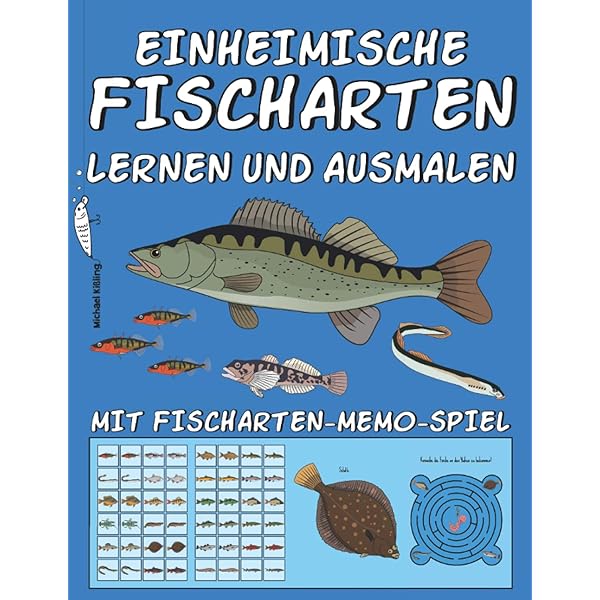 Das Ultimative FISCH MALBUCH Für Kleine & Große Angler | Mit 30 Einheimischen Fischarten | Spielend Fische Lernen: "Black Edition" | A4 Format: Jahns, Steffen, Oelting, Franzi: 9798444336311
