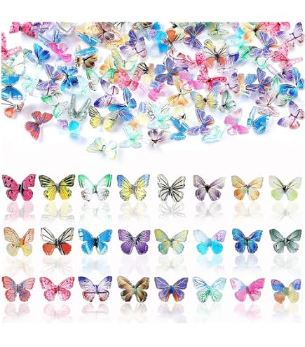 60 Papillons Miniatures En Résine 1cm - Décoration DIY Pour Phone Case Et Maison De Poupée