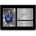 HWC Trading A4 James Tavernier Rangers Gifts Printed Signed Autograph Picture for Fans and Supporters - A4