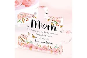 GRELAE Gifts for Mum, Mum Gifts - Acrylic Engraved Puzzle Mum Presents 10 × 8 × 1.5cm, Mum Birthday Gifts from Son, Daughter, Mother's Day, Birthday, for Mum, Best Mum Gifts