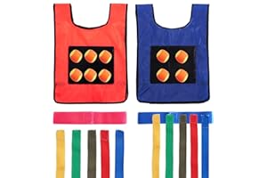 Surplex Dodgeball Set di Giochi da Giardino Per Bambini, con Gilet Appiccicosi 2 in 1, Bersaglio da Tiro E Lancio di Palla da Lancio, Divertente Gioco di Squadra / Attività All'Aria Aperta