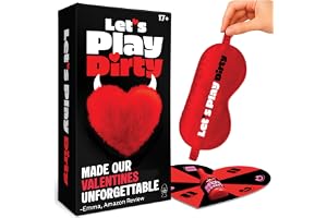 Lucky Egg Let's Play Dirty – Parspel med Spinner, ögonbindel och 180 Naughty Prompts – roliga och romantiska dejtnatt par spel för romantisk årsdag och alla hjärtans gåvor