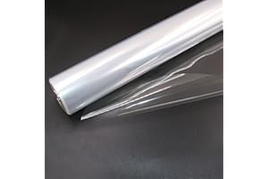 HOLLYLIFE 80CM Width 20M Length Cellophane Wrapping Roll Thicken Florists Basket Packing Flower Doll Hampers Wrap Packing Film Bouquets DIY Crafts Christmas Gift Clear Xmas Decoration