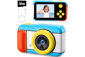 Dancial Cámara para Niños，Regalos para Niños y Niñas de 3-9 Años，1080P HD Digital Cámaras de Vídeo,Navidad/Cumpleaños Juguete Regalo para Niñas y Niños