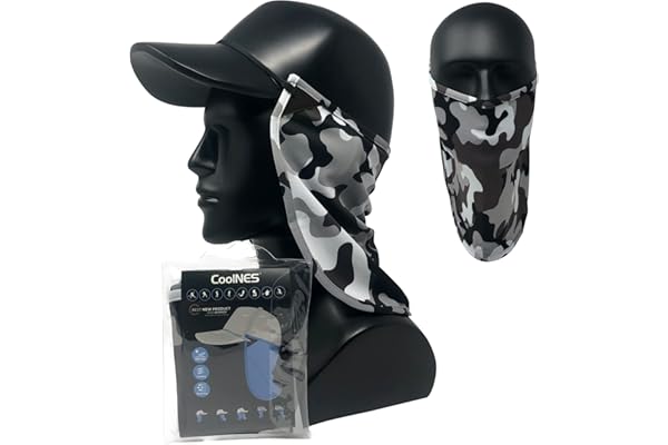 CoolNES Brevet Protection Solaire pour la Nuque et Les Oreilles | Rabat Protège-Nuque Amovible Universel pour Casquettes | UPF 50+ | 5 Couleurs | 2019 Vouvelle Version