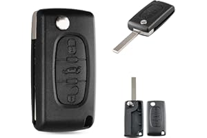 SALPIE Coque de clé Compatible avec Citroën C2 C3 C4 C5 Picasso 2 Boutons Peugeot 107 206 207 307 308 406 407 Télécommande (Lama VA2 NO BATTERIA 3 TASTI, GUSCIO)