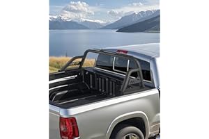 VEVOR Truck Bed Roll Bar, Universal Pickup Sport Adjustable Bar Chase Rack Compatible with Full-Size Truck, Carbon Steel Construction with Extension Light Bracket, No Rack Included