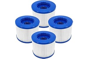Aoyern Replacement Filter for Whirlpool Filter, Spa Cartridge with Screw Thread Filter, for Inflatable Filter Cartridges, Compatible with Hot Tub, Clever Spa, Aqua Spa, All Seasons (Pack of 4)