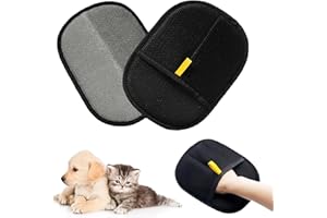 BTSAE Fellmagnet Handschuh, 2 Stück Fellhandschuhe Katze, Katzen Handschuhe Fellpflege, Statikhandschuh zur Tierhaarentfernung, Handschuh zur Entfernung von Katzenhaare für Kleidung, Sofas, Betten