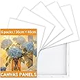 Ciusdkler 30 x 40cm Canvas for Painting, 6 Pcs Blank Canvas Panels, Acrylic Painting Canvas Board, Canvases for Oil, Watercolor Paint, Acrylic Pouring Painting