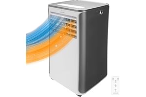 Cecotec Aire Acondicionado Portátil con Mando a Distancia y Bomba de Calor ForceClima 9400 Heating. 9000 BTU, Pantalla LED, 5 Modos, Deshumidificación, Cobertura 20-25m2